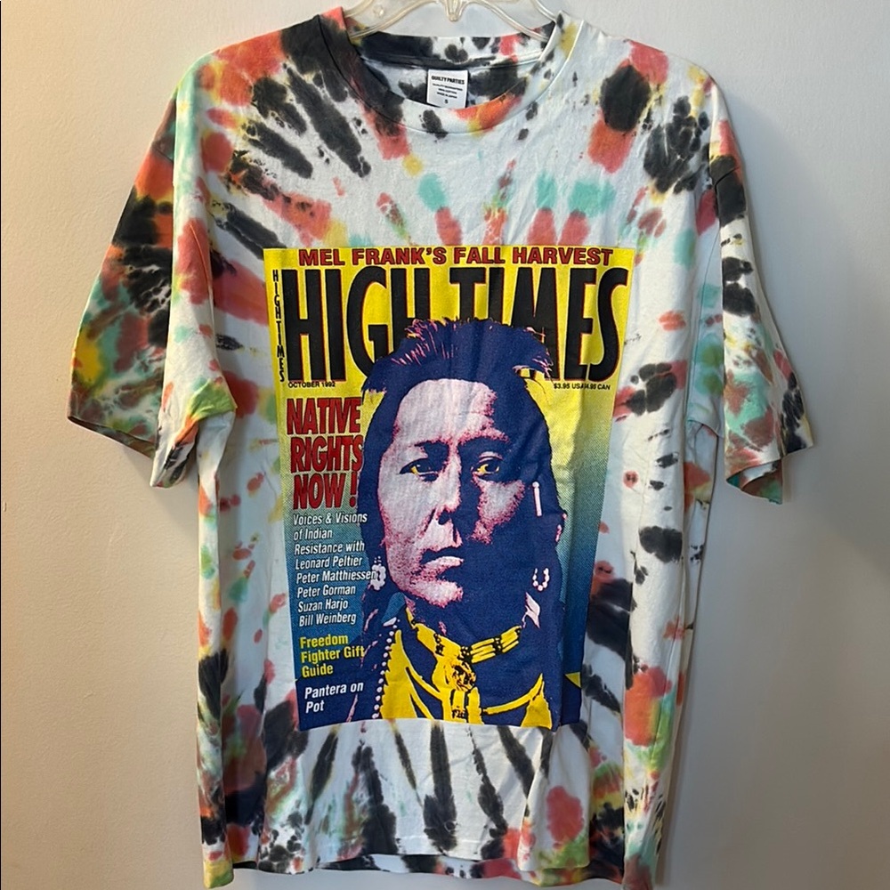 Wacko Maria tie dye high times cover shirt.